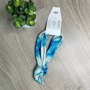 NWT Collection 18 Teal Blue Tie Dye Convertible Wrap Scarf